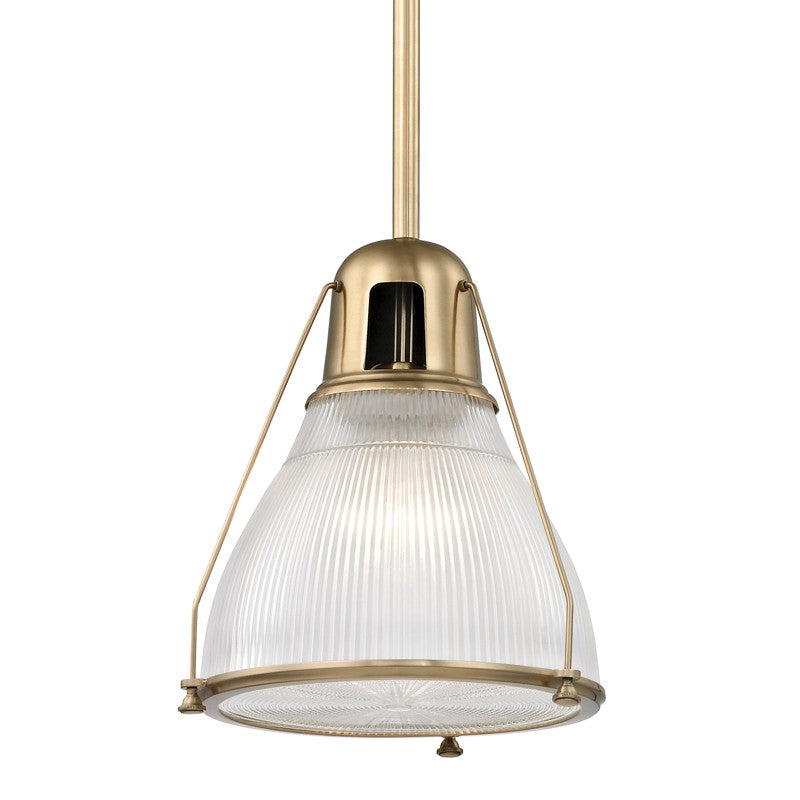 Haverhill One Light Pendant in Aged Brass - available from The Lighting Shoppe, trusted by Canadian homeowners