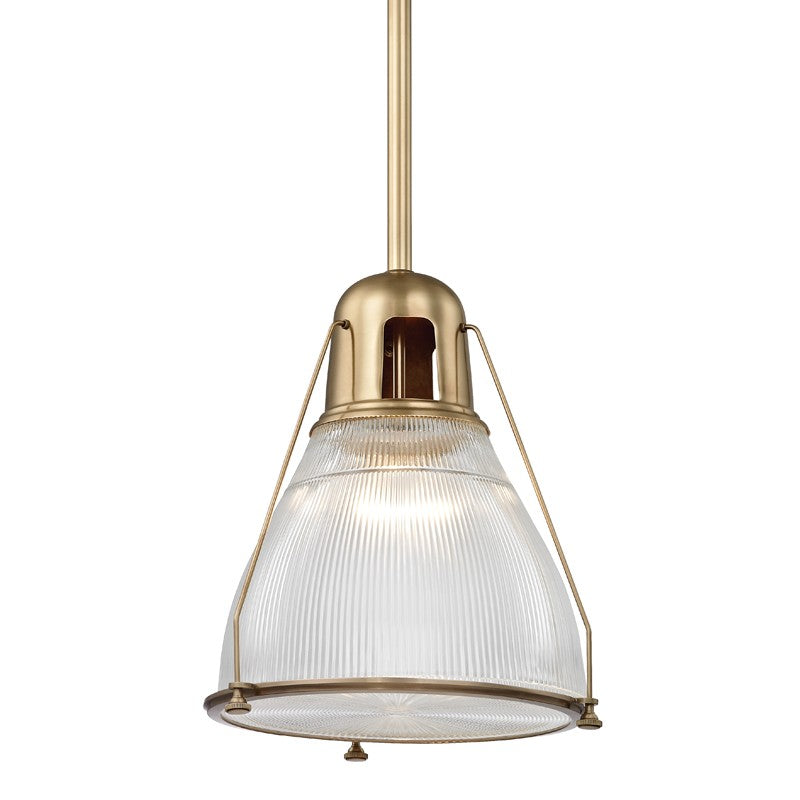 Haverhill One Light Pendant in Aged Brass - available from The Lighting Shoppe, trusted by Canadian homeowners