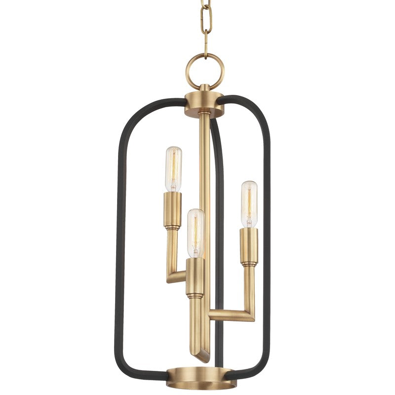 Angler Three Light Lantern in Aged Brass - available from The Lighting Shoppe, trusted by Canadian homeowners