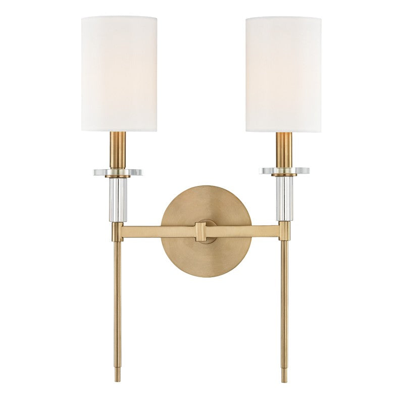 Hudson Valley Canada - 8512-AGB - Two Light Wall Sconce - Amherst - Aged Brass