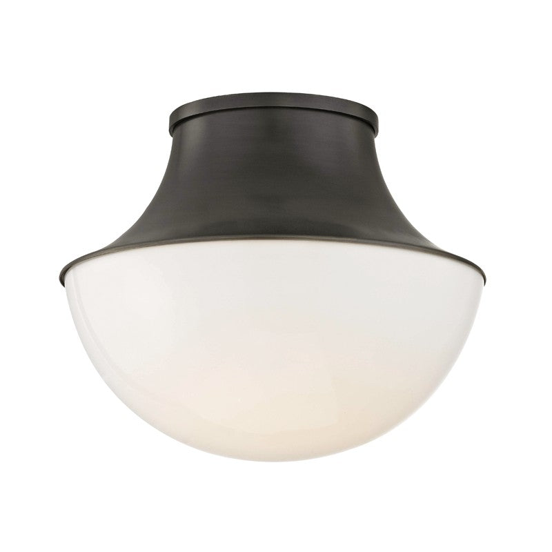 Lettie One Light Flush Mount in Old Bronze - available from The Lighting Shoppe, trusted by Canadian homeowners