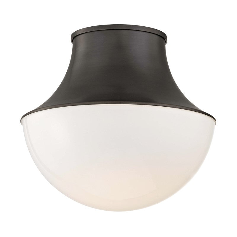 Lettie One Light Flush Mount in Old Bronze - available from The Lighting Shoppe, trusted by Canadian homeowners