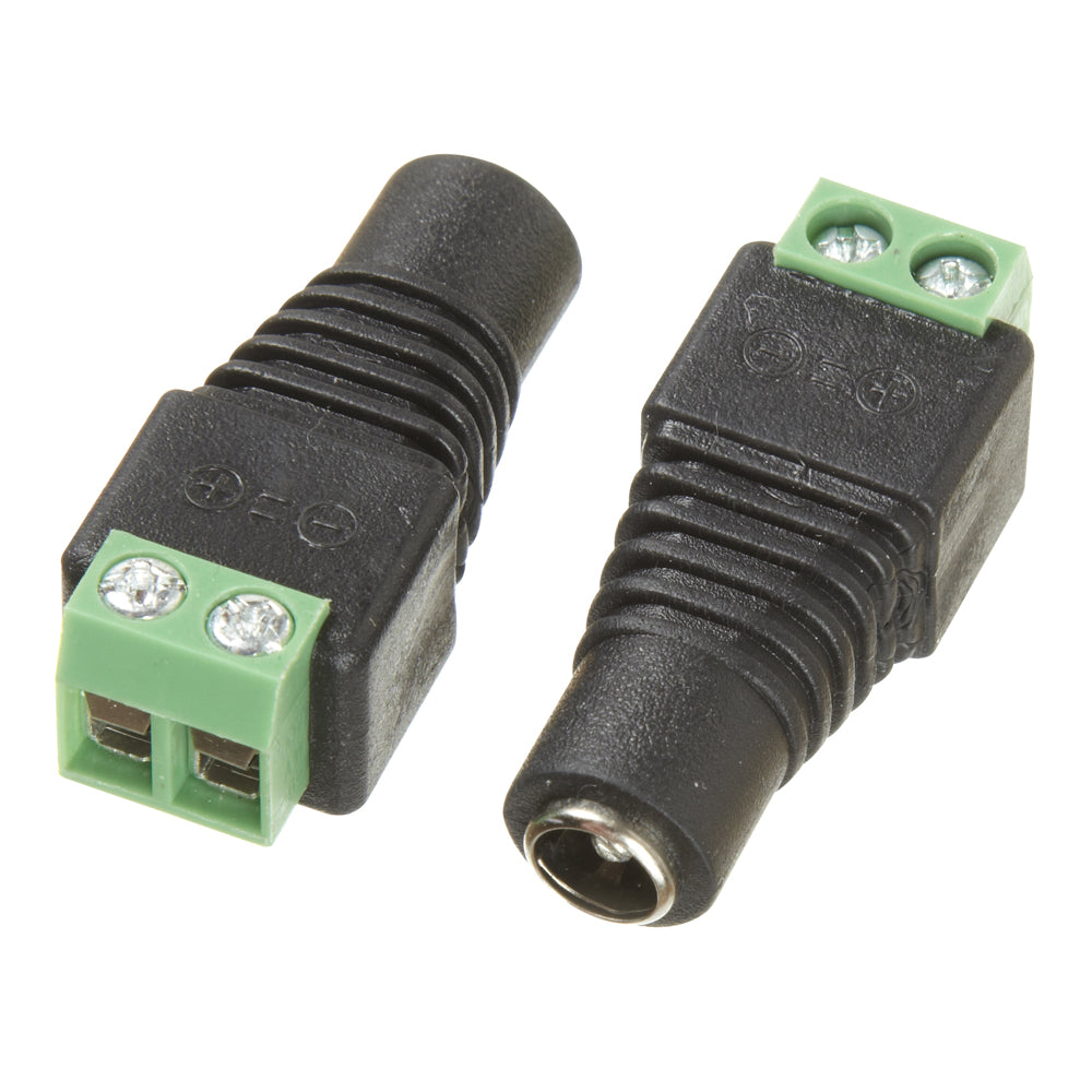 LED Female Barrel Connector in Black - available from The Lighting Shoppe, trusted by Canadian homeowners