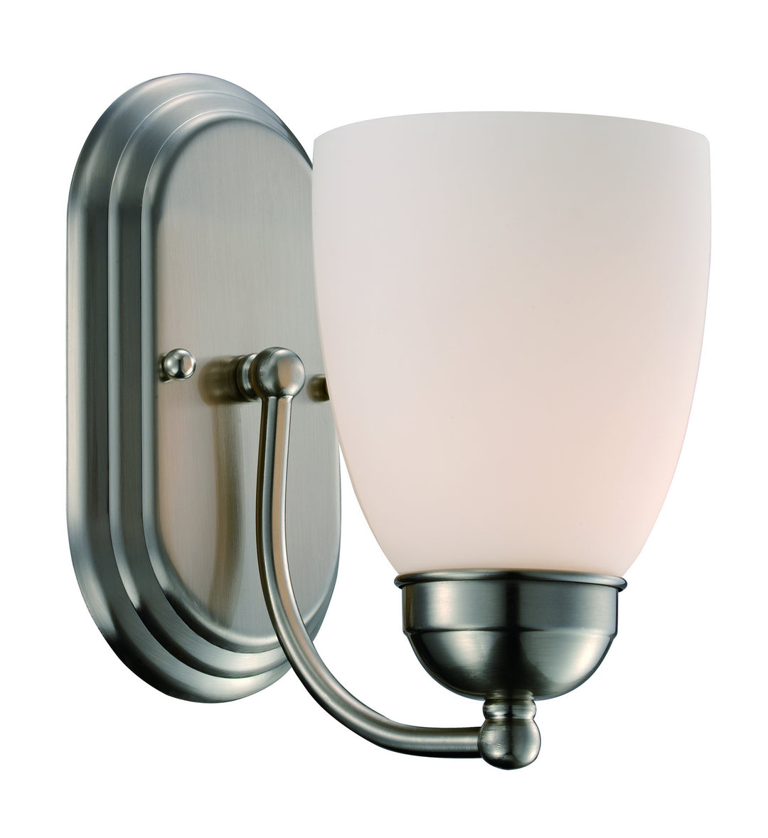 Clayton One Light Wall Sconce in Brushed Nickel - available from The Lighting Shoppe, trusted by Canadian homeowners