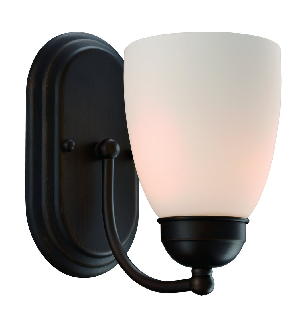 Clayton One Light Wall Sconce in Rubbed Oil Bronze - available from The Lighting Shoppe, trusted by Canadian homeowners