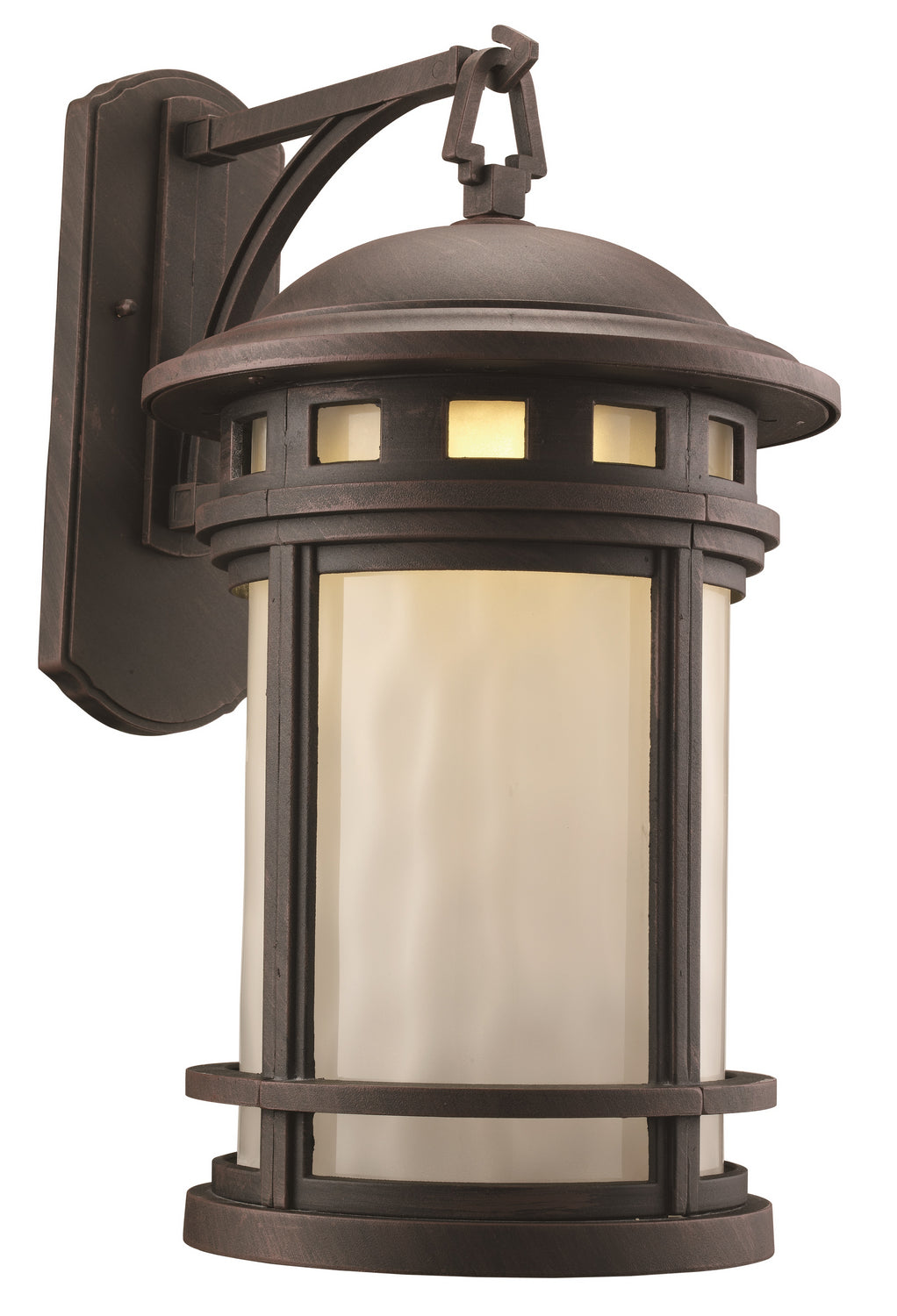Boardwalk One Light Postmount Lantern in Rust - available from The Lighting Shoppe, trusted by Canadian homeowners