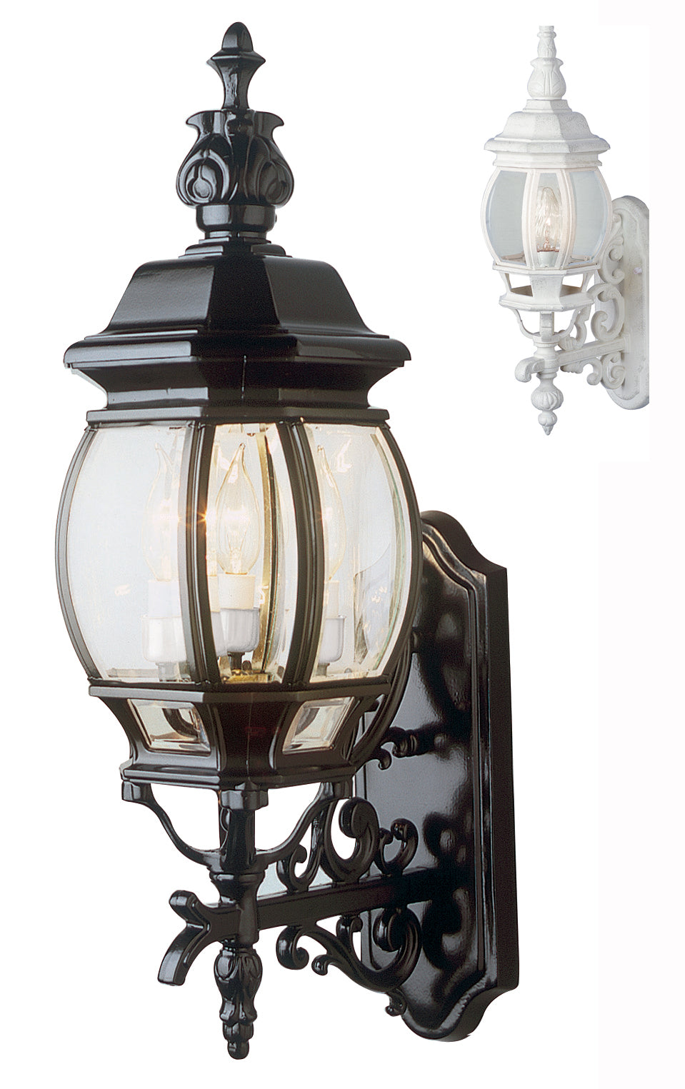 Francisco Three Light Wall Lantern in White - available from The Lighting Shoppe, trusted by Canadian homeowners