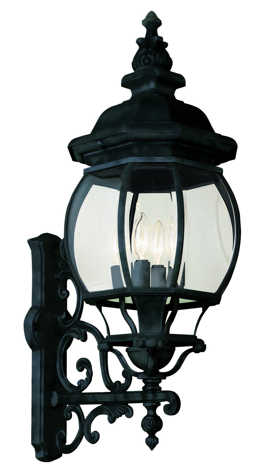 Francisco Four Light Wall Lantern in Black - available from The Lighting Shoppe, trusted by Canadian homeowners