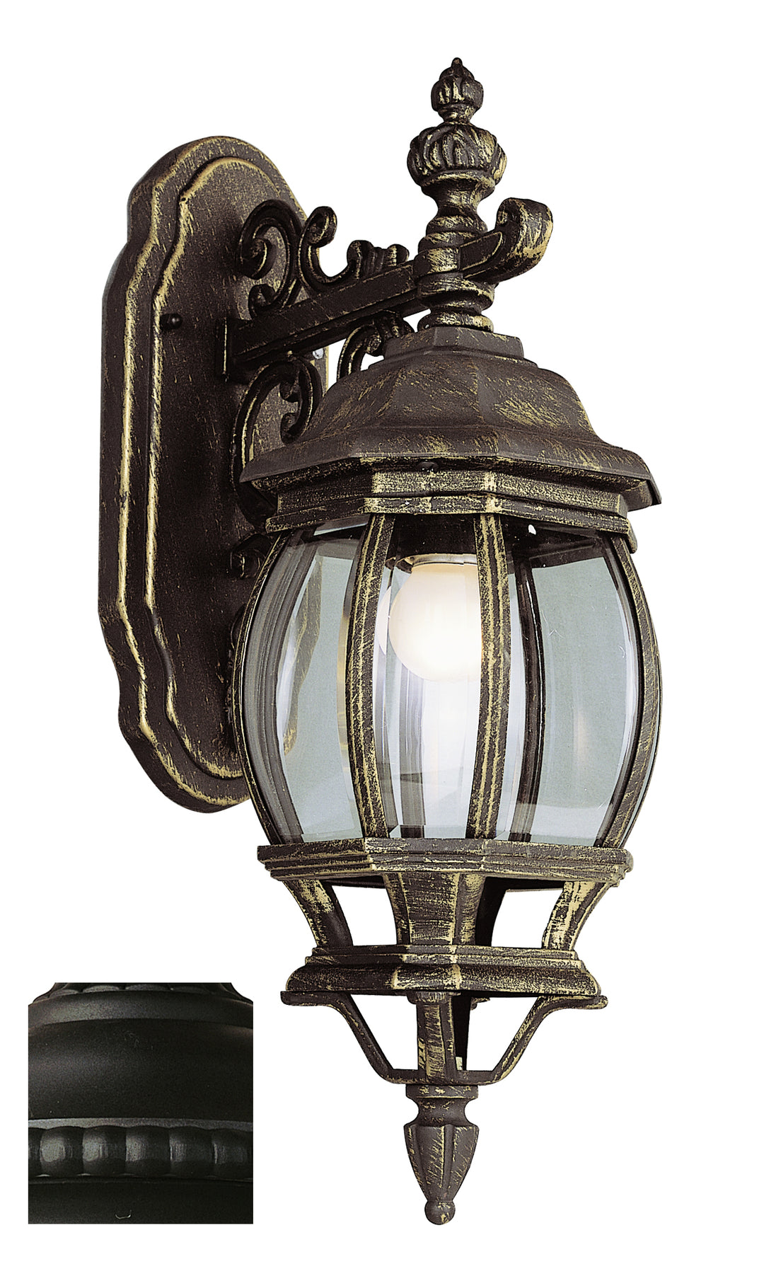 Francisco One Light Wall Lantern in Black - available from The Lighting Shoppe, trusted by Canadian homeowners