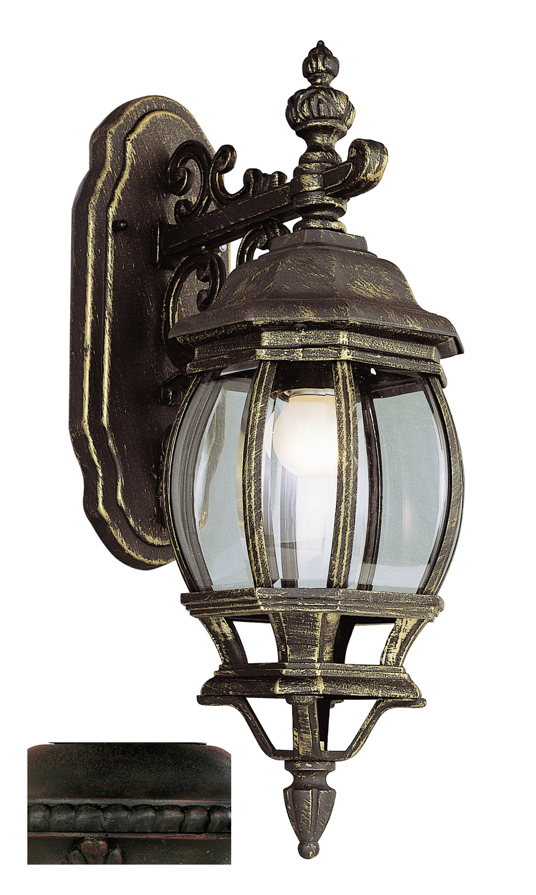 Francisco One Light Wall Lantern in Rust - available from The Lighting Shoppe, trusted by Canadian homeowners