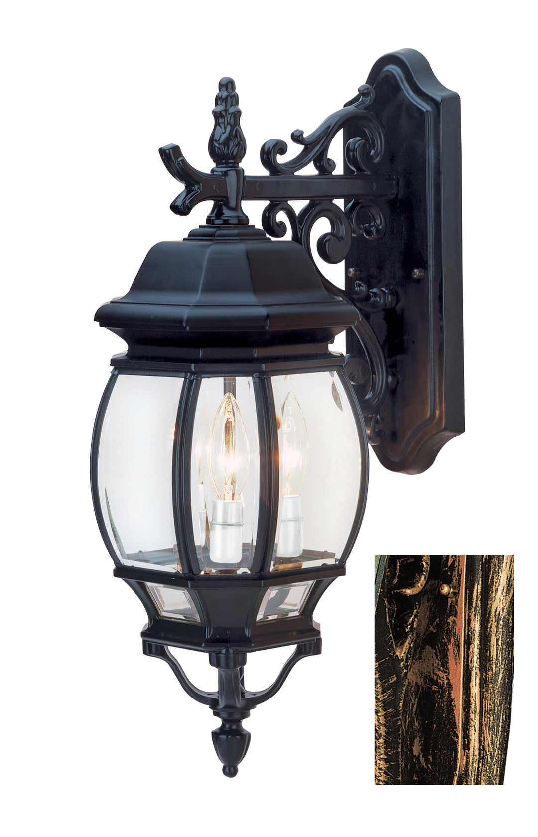 Francisco Three Light Wall Lantern in Black Copper - available from The Lighting Shoppe, trusted by Canadian homeowners