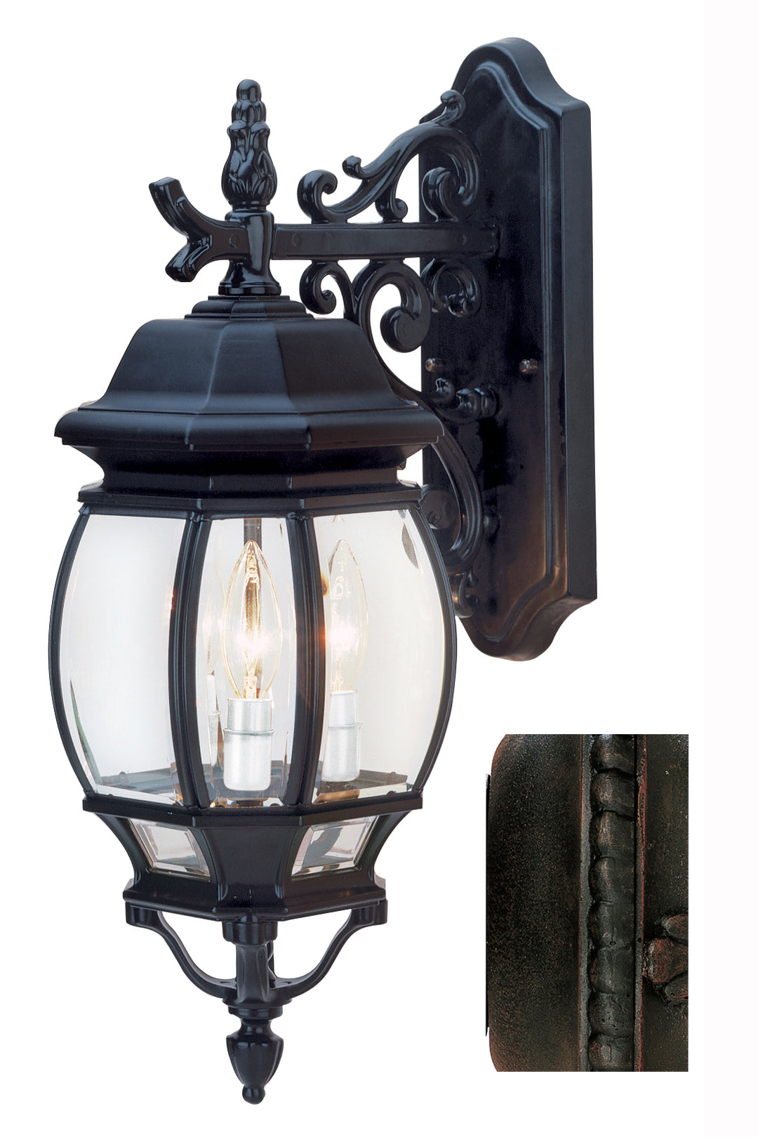 Francisco Three Light Wall Lantern in Rust - available from The Lighting Shoppe, trusted by Canadian homeowners