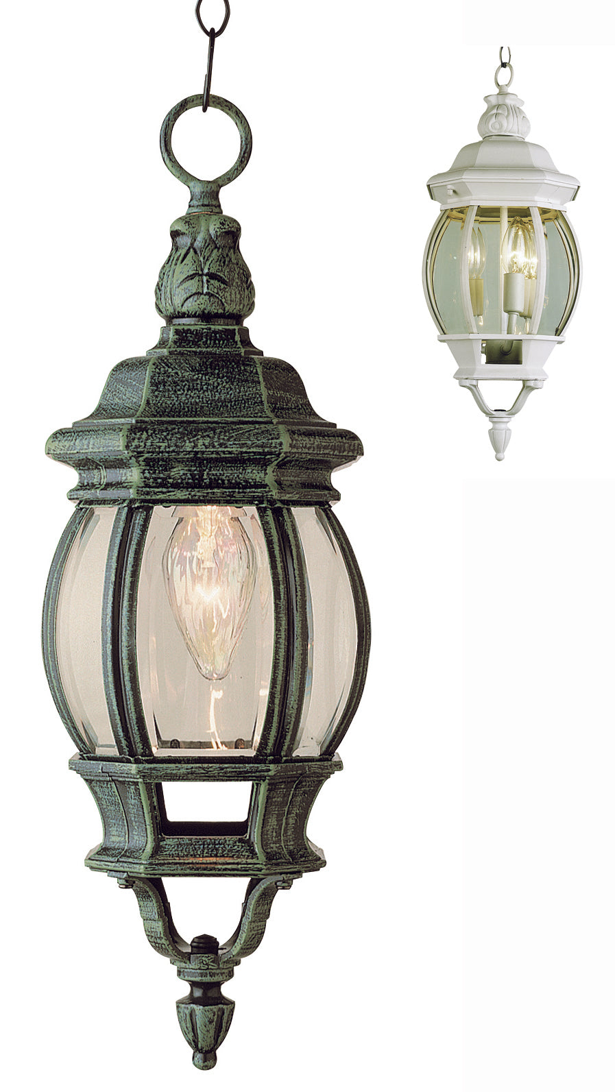 Parsons One Light Hanging Lantern in White - available from The Lighting Shoppe, trusted by Canadian homeowners