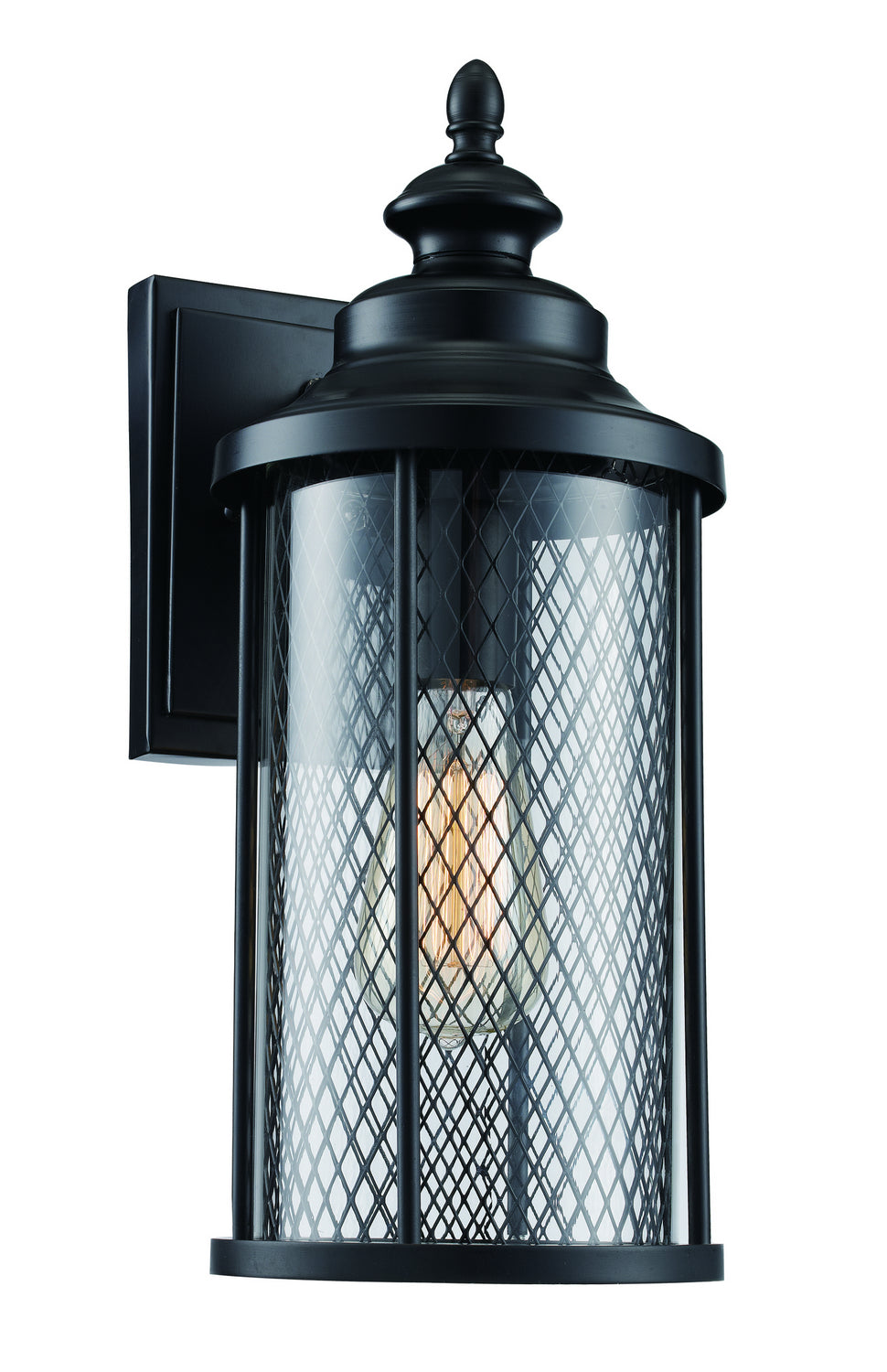 Stewart One Light Wall Lantern in Black - available from The Lighting Shoppe, trusted by Canadian homeowners