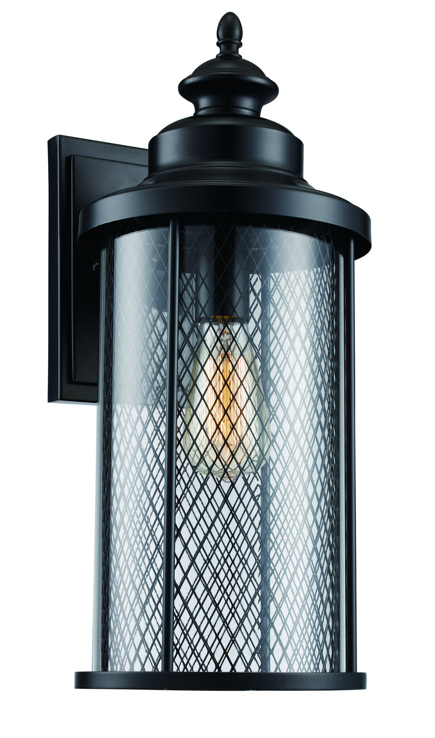 Stewart One Light Wall Lantern in Black - available from The Lighting Shoppe, trusted by Canadian homeowners