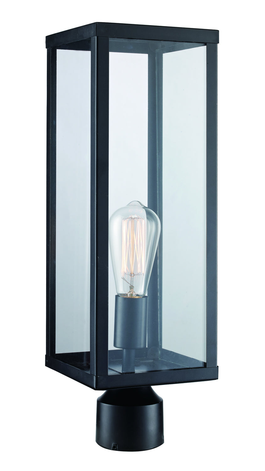 Oxford One Light Postmount Lantern in Black - available from The Lighting Shoppe, trusted by Canadian homeowners