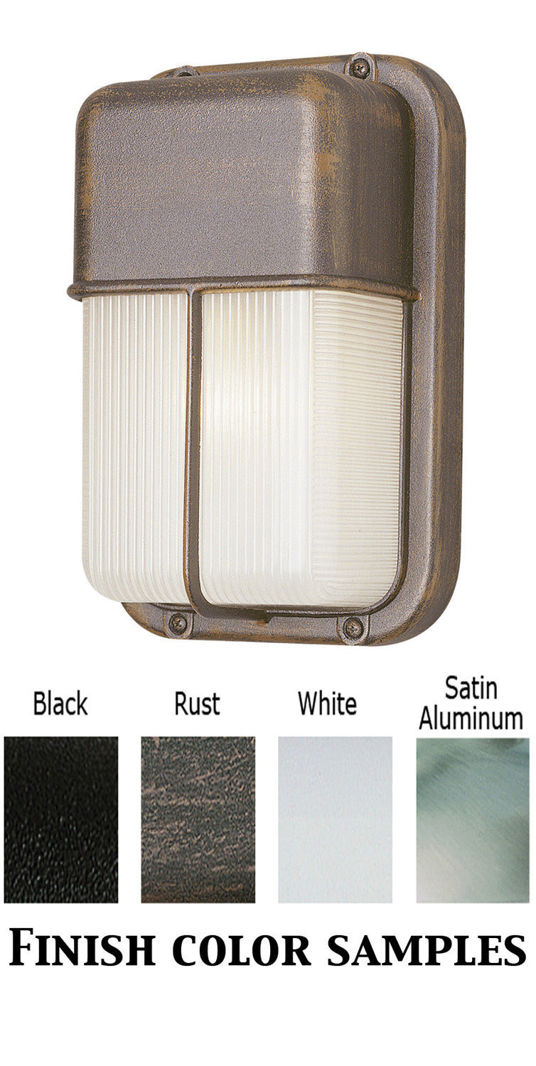 Well One Light Bulkhead in Satin Aluminum - available from The Lighting Shoppe, trusted by Canadian homeowners
