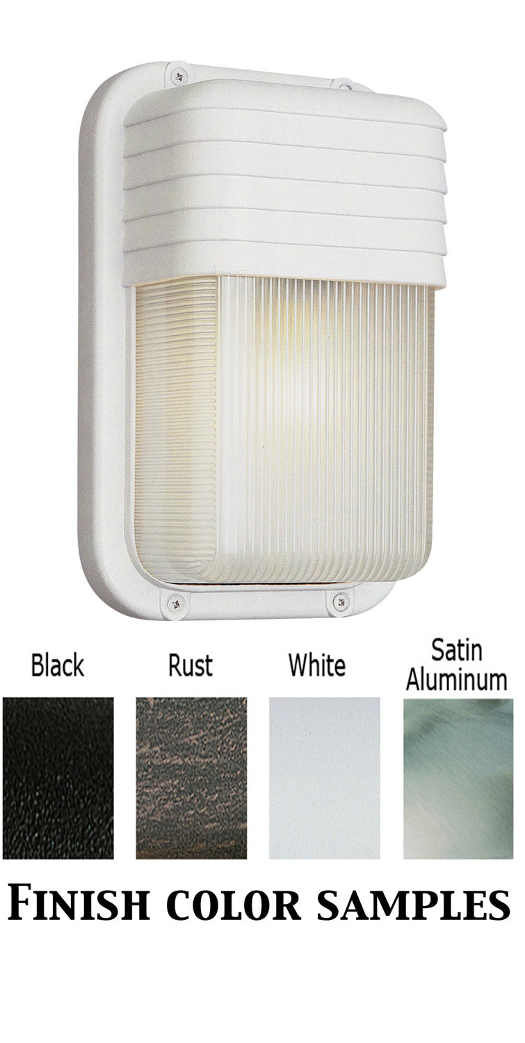 Mesa One Light Bulkhead in Satin Aluminum - available from The Lighting Shoppe, trusted by Canadian homeowners