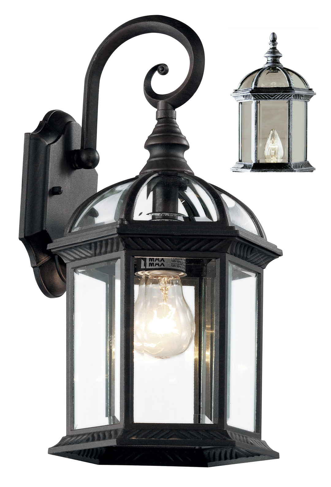 Wentworth One Light Wall Lantern in Swedish Iron - available from The Lighting Shoppe, trusted by Canadian homeowners