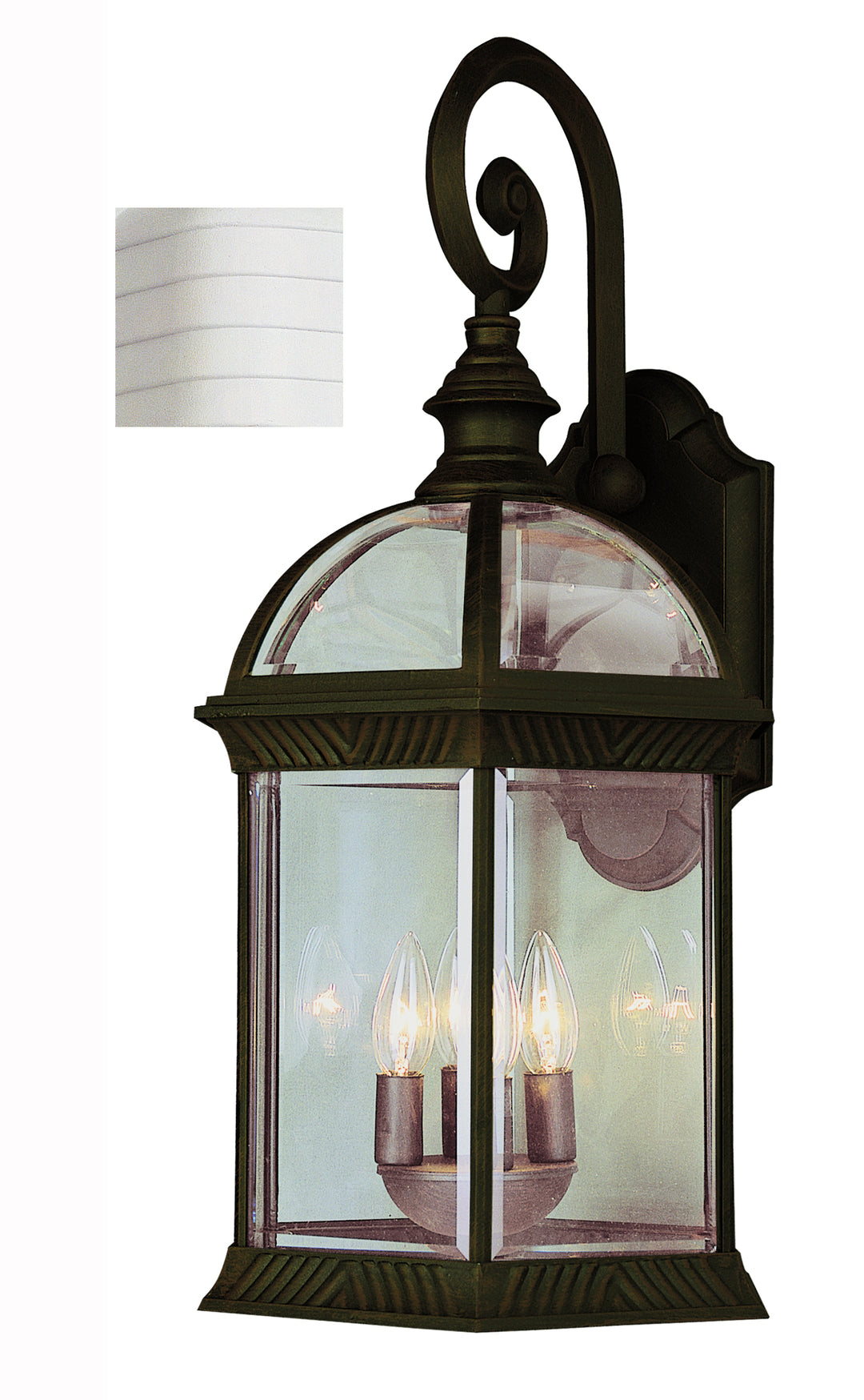Wentworth Three Light Wall Lantern in White - available from The Lighting Shoppe, trusted by Canadian homeowners