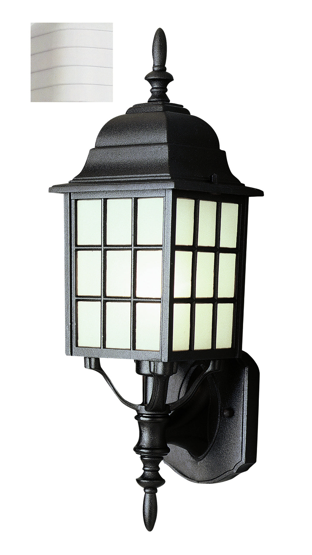 San Gabriel One Light Wall Lantern in White - available from The Lighting Shoppe, trusted by Canadian homeowners