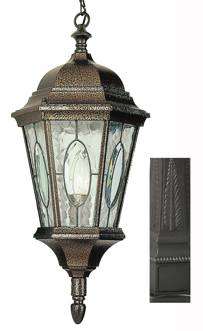 Villa Nueva One Light Hanging Lantern in Black - available from The Lighting Shoppe, trusted by Canadian homeowners