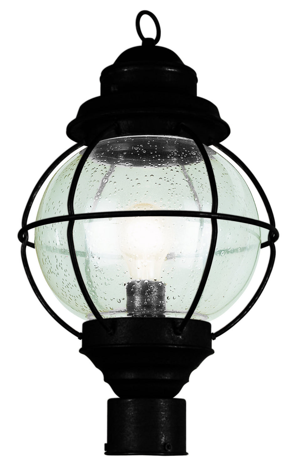 Catalina One Light Postmount Lantern in Black - available from The Lighting Shoppe, trusted by Canadian homeowners