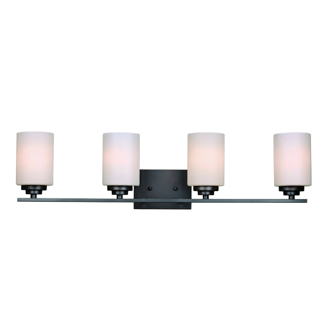 Mod Pod Four Light Vanity Bar in Rubbed Oil Bronze - available from The Lighting Shoppe, trusted by Canadian homeowners
