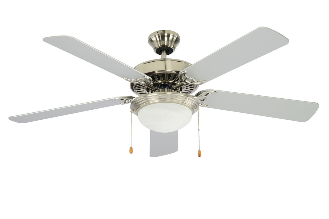 Westwood One Light Ceiling Fan in Brushed Nickel - available from The Lighting Shoppe, trusted by Canadian homeowners