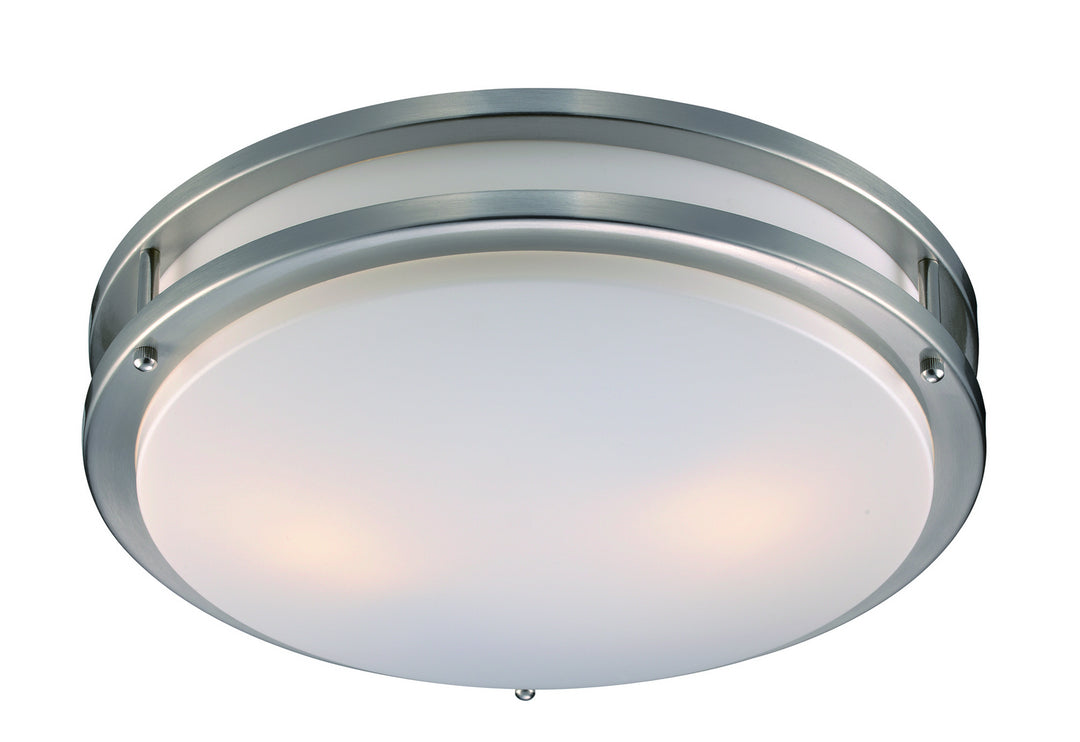 Barnes Two Light Flushmount in Brushed Nickel - available from The Lighting Shoppe, trusted by Canadian homeowners