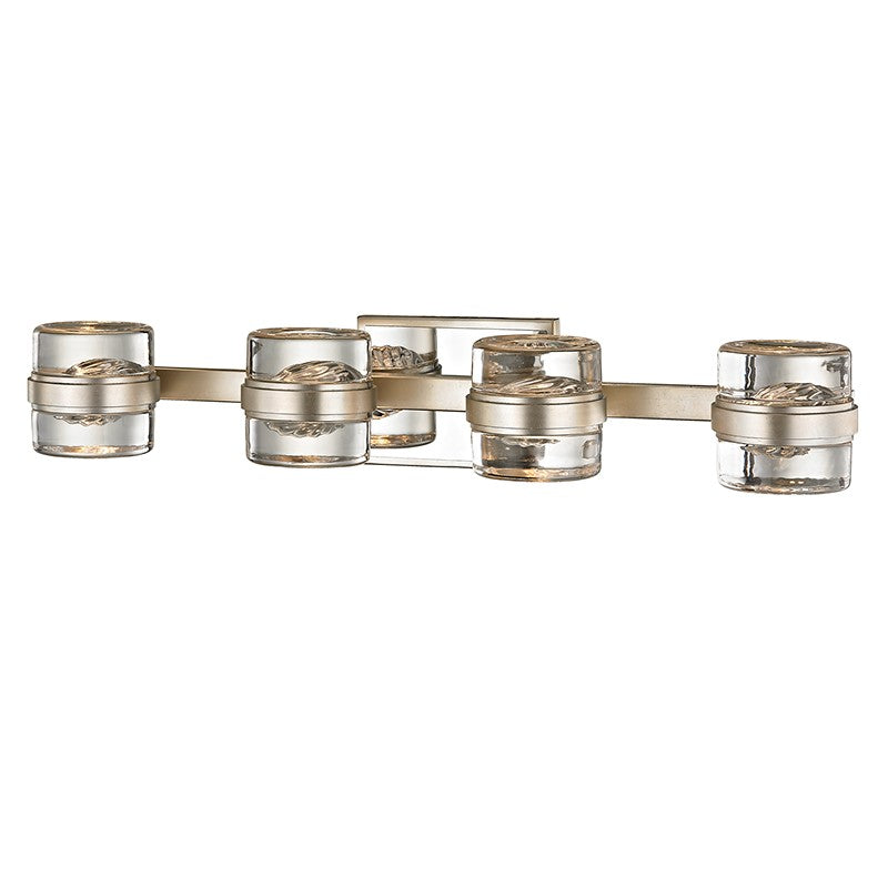 Splash Four Light Bath and Vanity in Silver Leaf - available from The Lighting Shoppe, trusted by Canadian homeowners