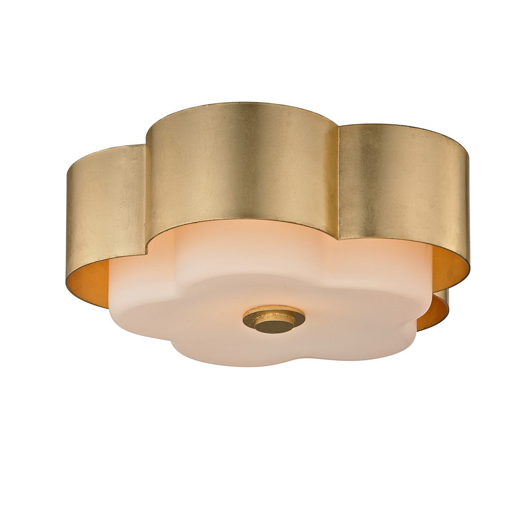 Allure Two Light Flush Mount in Gold Leaf - available from The Lighting Shoppe, trusted by Canadian homeowners