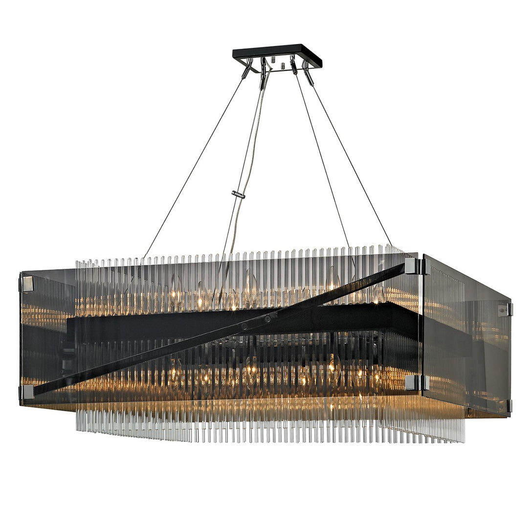 Apollo 16 Light Chandelier in Bronze/Polished Chrome - available from The Lighting Shoppe, trusted by Canadian homeowners