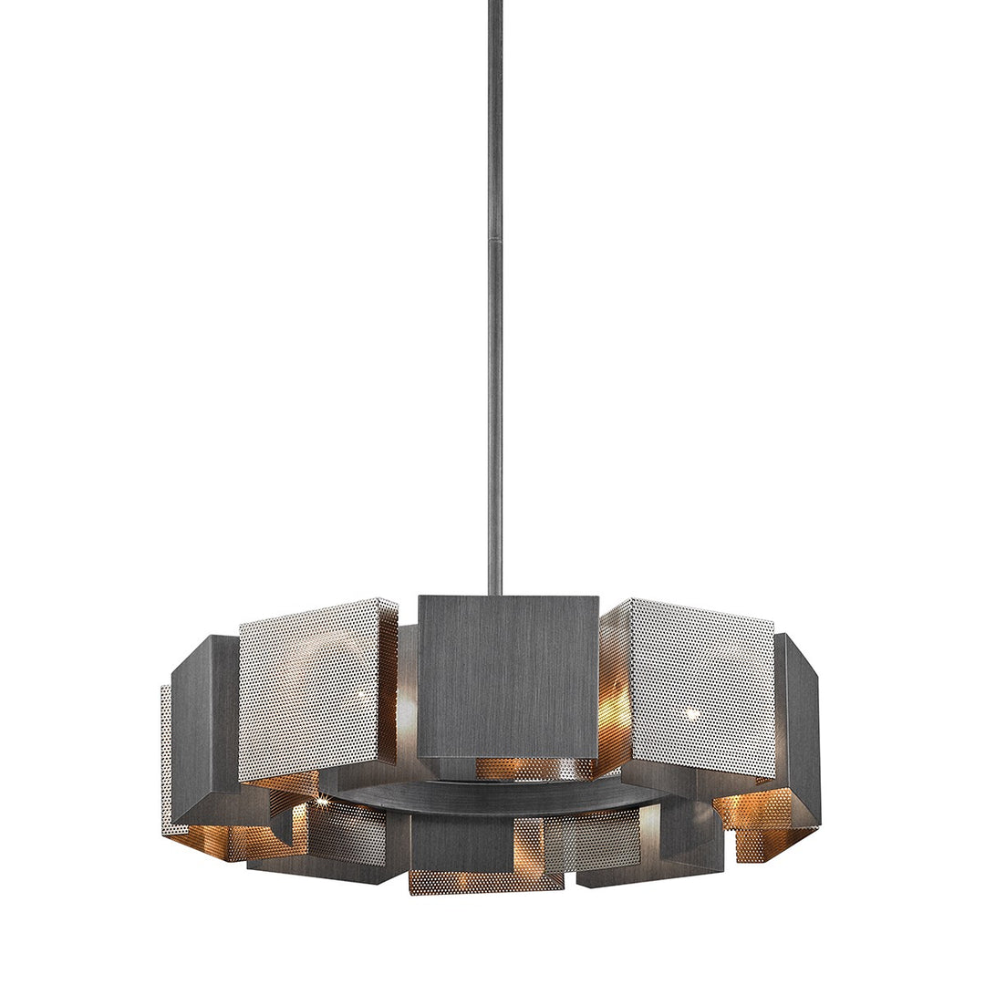 Troy Lighting Canada - F6045-GRA/BN - Ten Light Chandelier - Impression - Graphite