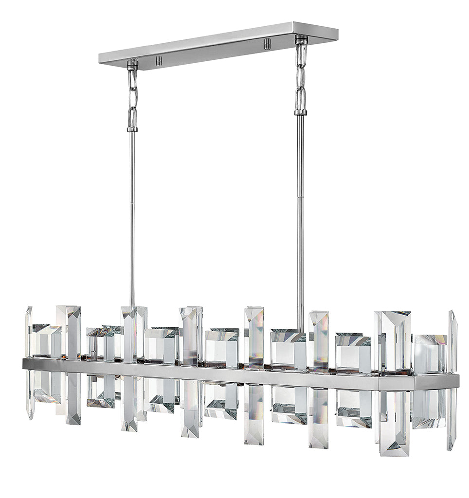Odette LED Linear Chandelier in Polished Nickel - available from The Lighting Shoppe, trusted by Canadian homeowners
