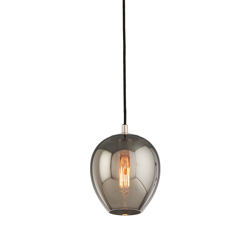 Odyssey One Light Pendant in Textured Black & Polish Nickel - available from The Lighting Shoppe, trusted by Canadian homeowners