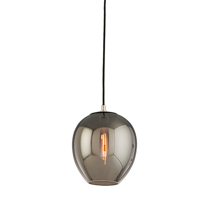 Odyssey One Light Pendant in Textured Black & Polish Nickel - available from The Lighting Shoppe, trusted by Canadian homeowners