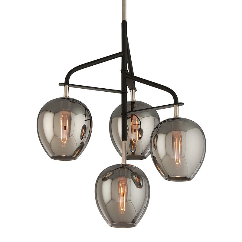 Troy Lighting Canada - F4295-TBK/PN - Four Light Chandelier - Odyssey - Texture Black