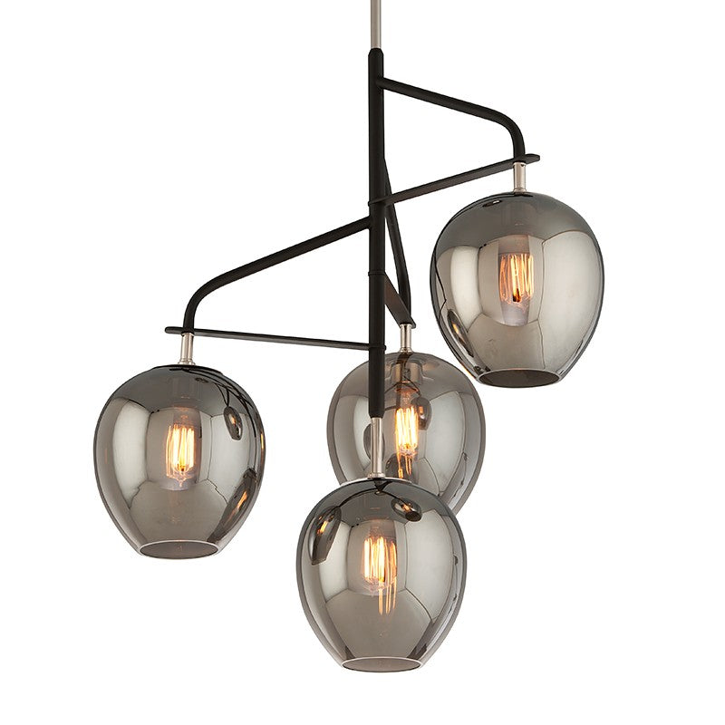 Troy Lighting Canada - F4296-TBK/PN - Four Light Chandelier - Odyssey - Texture Black