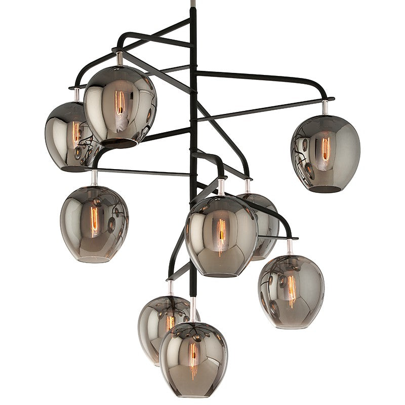 Odyssey Nine Light Chandelier in Carbide Black Polished Nickel - available from The Lighting Shoppe, trusted by Canadian homeowners
