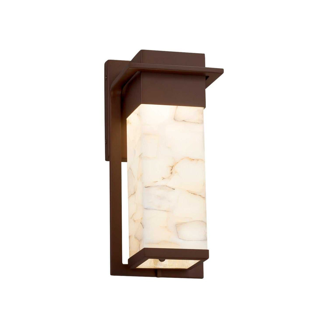 Alabaster Rocks LED Outdoor Wall Sconce in Dark Bronze Justice Designs