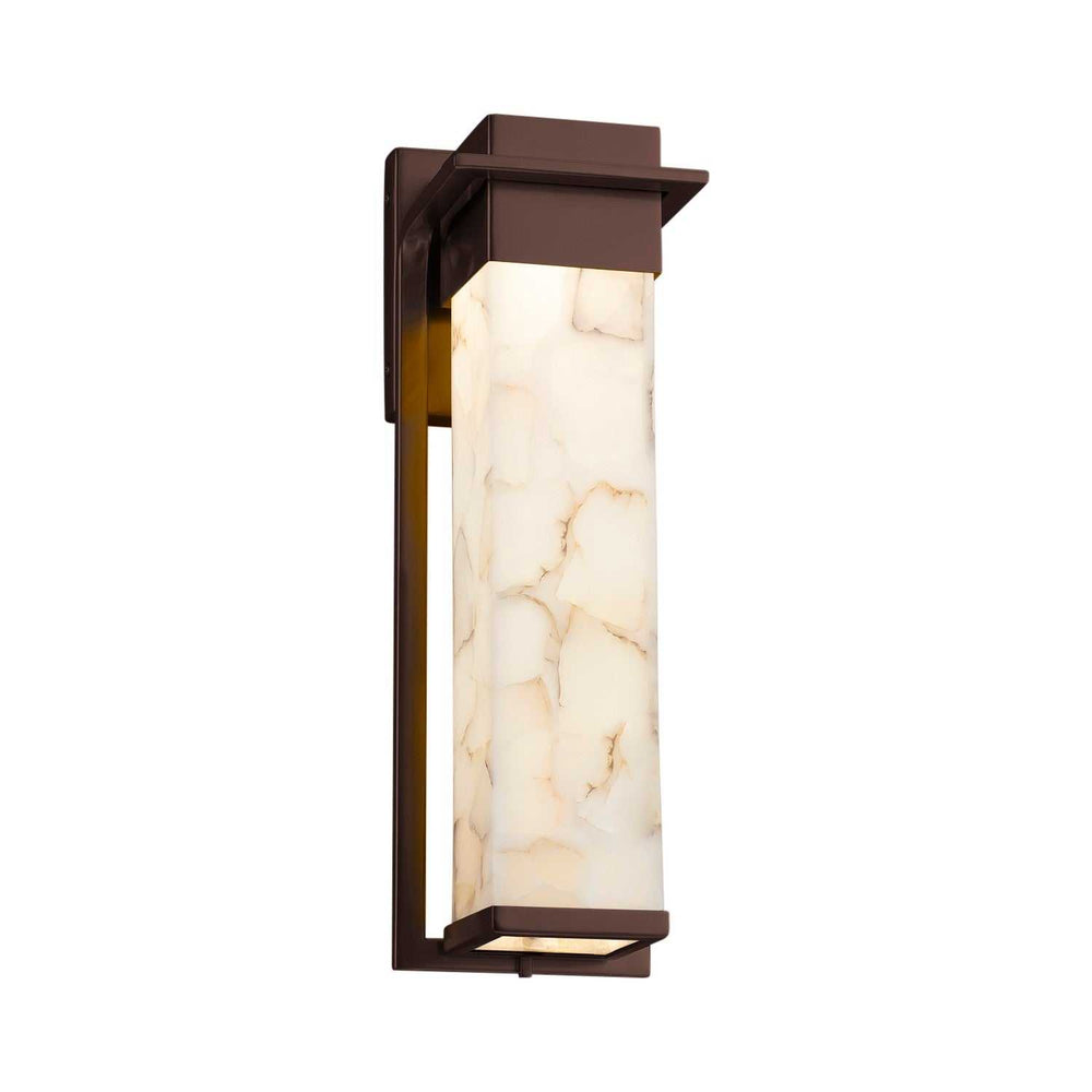 Alabaster Rocks LED Outdoor Wall Sconce in Dark Bronze Justice Designs