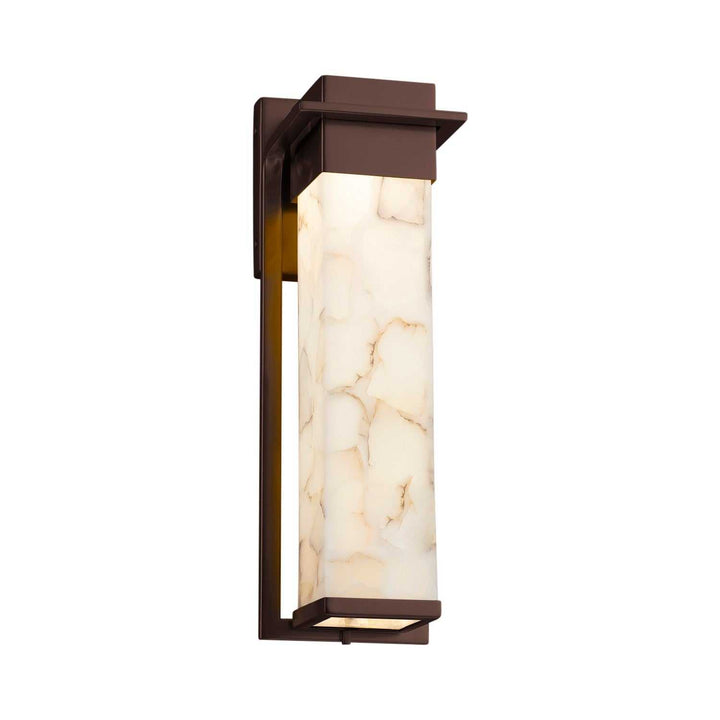 Alabaster Rocks LED Outdoor Wall Sconce in Dark Bronze Justice Designs