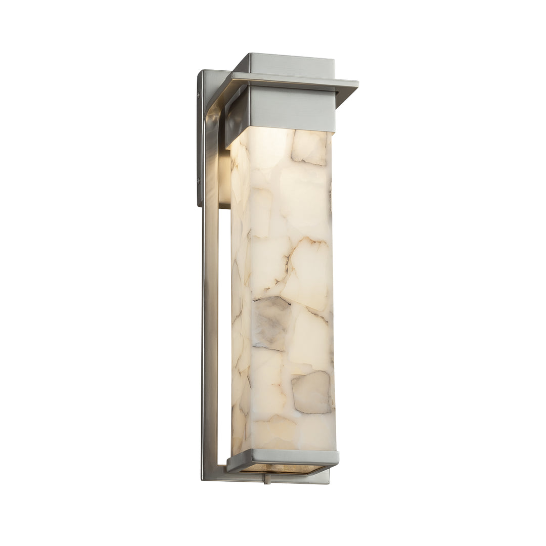 Justice Designs - ALR-7544W-NCKL - LED Outdoor Wall Sconce - Alabaster Rocks - Brushed Nickel