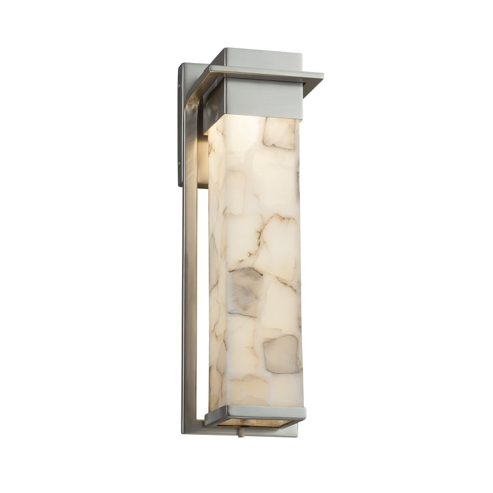 Justice Designs - ALR-7544W-NCKL - LED Outdoor Wall Sconce - Alabaster Rocks - Brushed Nickel