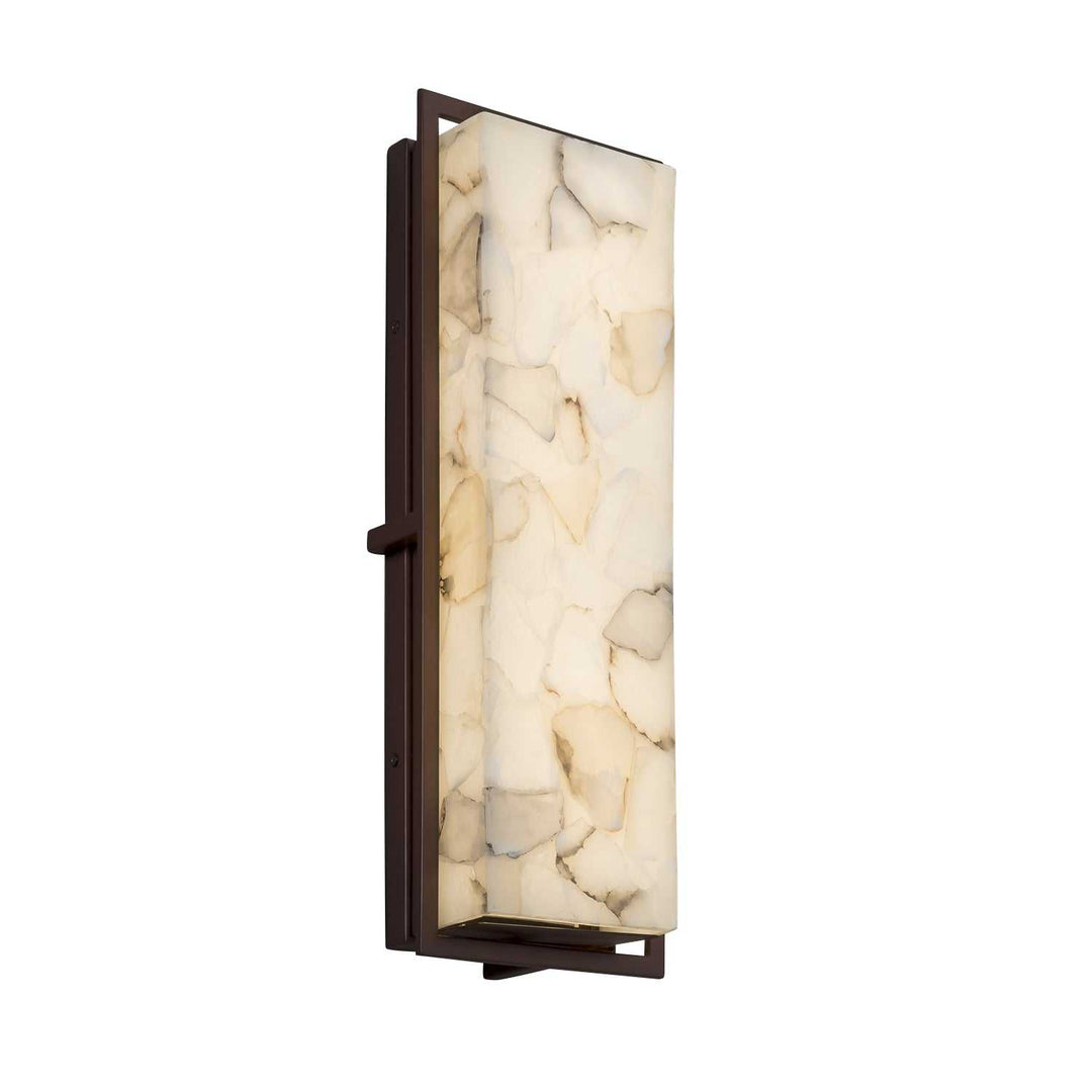 Alabaster Rocks LED Outdoor Wall Sconce in Dark Bronze Justice Designs