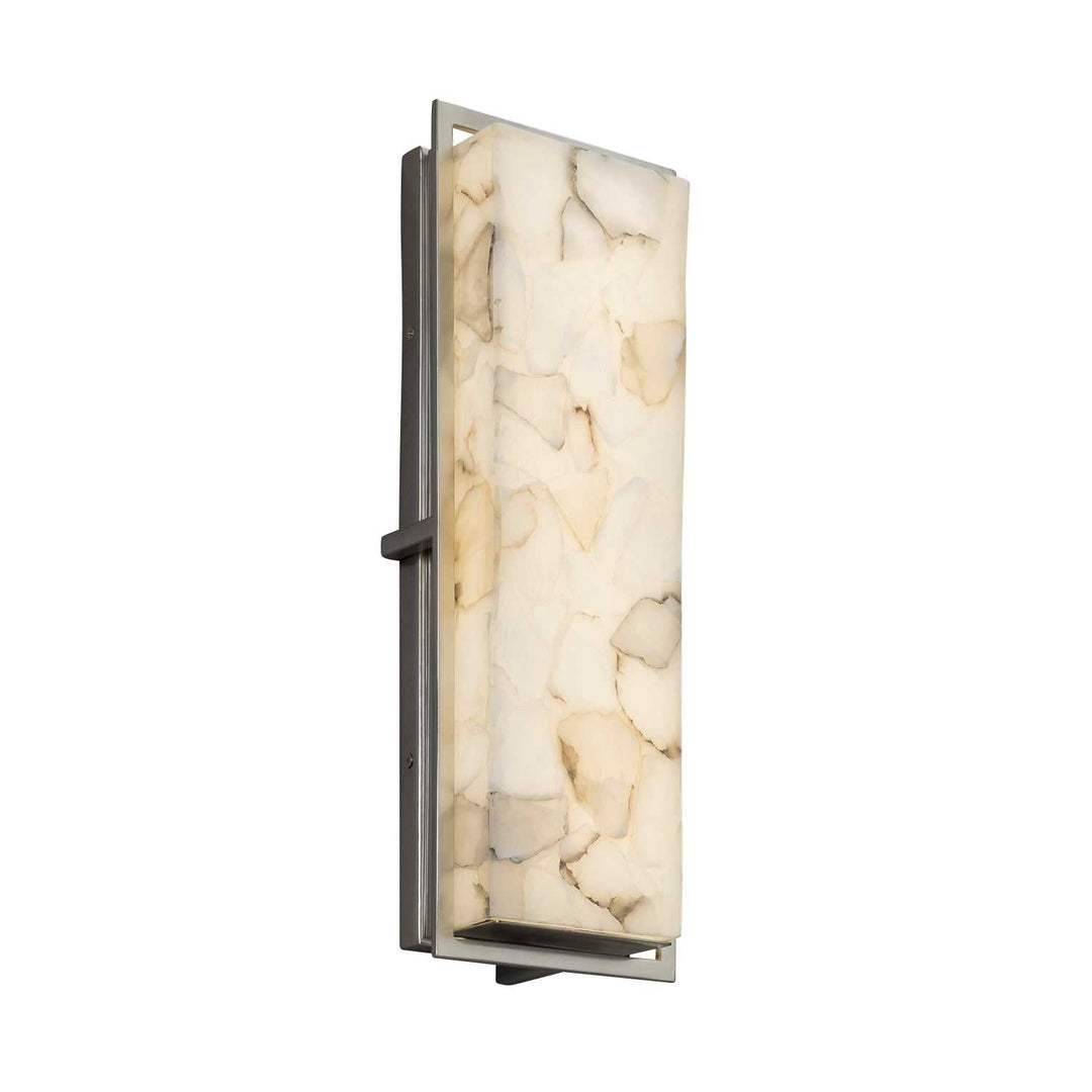 Alabaster Rocks LED Outdoor Wall Sconce in Brushed Nickel Justice Designs