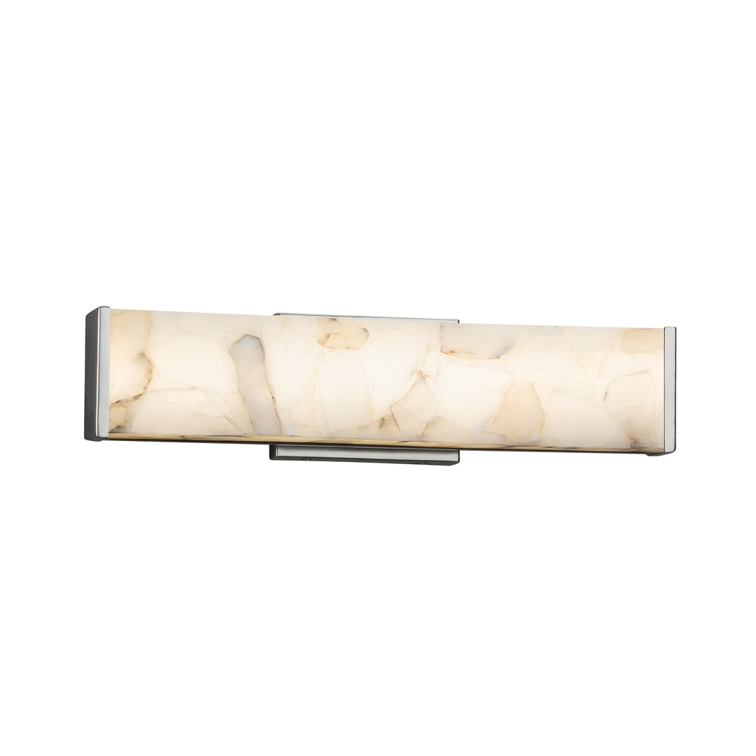 Justice Designs - ALR-8601-NCKL - LED Linear Bath Bar - Alabaster Rocks - Brushed Nickel