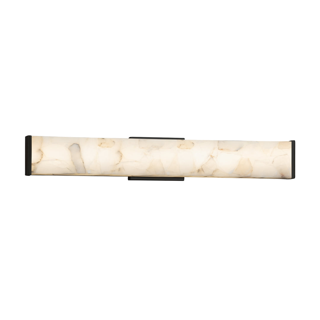Justice Designs - ALR-8605-MBLK - LED Linear Bath Bar - Alabaster Rocks - Matte Black