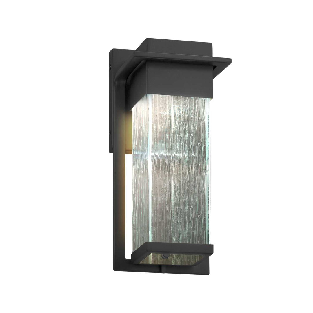 Fusion LED Outdoor Wall Sconce in Matte Black Justice Designs